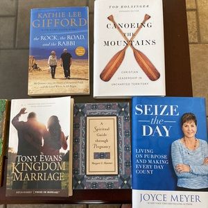 5 spiritual/religious books, Kathie, Lee Gifford Joyce, Meyer, Tony Evans & more